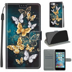 Für iPhone 6s / 6 / C20 Gold Silber Fliegende Schmetterlinge