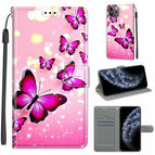 For iPhone 11 Pro / C03 Gradient Pink Flying Butterflies