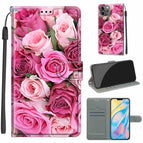 For iPhone 12 Pro Max / C17 Green Leaf Pink Rose