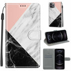 For iPhone 12 / 12 Pro / C07 Rosa Blanco Negro