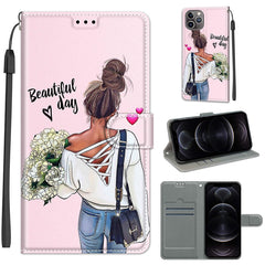 Voltage Colored Drawing Magnetic Clasp Horizontal Flip PU Leather Case with Holder & Card Slots, For iPhone 12 / 12 Pro