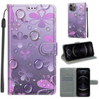 For iPhone 12 / 12 Pro / C16 Flor de seis pétalos con forma de gota de agua