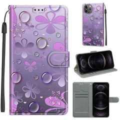 Voltage Colored Drawing Magnetic Clasp Horizontal Flip PU Leather Case with Holder & Card Slots, For iPhone 12 / 12 Pro