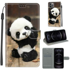 For iPhone 12 / 12 Pro / Tablero de madera C18 Panda