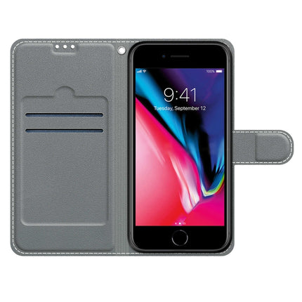 Estuche de cuero PU con tapa horizontal, cierre magnético y dibujo de colores de voltaje, con soporte y ranuras para tarjetas, para iPhone 12/12 Pro