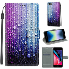 Voltage Colored Drawing Magnetic Clasp Horizontal Flip PU Leather Case with Holder & Card Slots, For iPhone SE 2022 / SE 2020 / 8 / 7