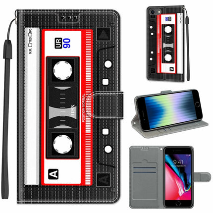 Estuche de cuero PU con tapa horizontal, cierre magnético y dibujo de colores de voltaje, con soporte y ranuras para tarjetas, para iPhone 12/12 Pro