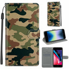 For iPhone SE 2022 / SE 2020 / 8 / 7 / C12 Camuflaje verde amarillo