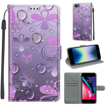 Estuche de cuero PU con tapa horizontal, cierre magnético y dibujo de colores de voltaje, con soporte y ranuras para tarjetas, para iPhone 12/12 Pro