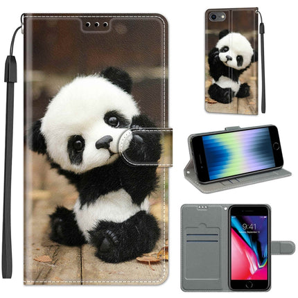 Estuche de cuero PU con tapa horizontal, cierre magnético y dibujo de colores de voltaje, con soporte y ranuras para tarjetas, para iPhone 12/12 Pro