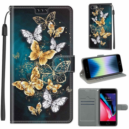 Estuche de cuero PU con tapa horizontal, cierre magnético y dibujo de colores de voltaje, con soporte y ranuras para tarjetas, para iPhone 12/12 Pro