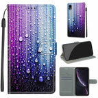 For iPhone XR / C05 Purple Blue Water Drops