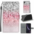 For iPhone XR / C13 Silver Pink Glitter