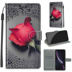 For iPhone XR / C14 Black Water Drop Rose