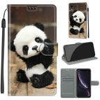For iPhone XR / C18 Wood Board Panda