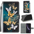For iPhone XR / C20 Gold Silver Flying Butterflies