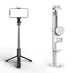 Q02S Fill Light Bluetooth Selfie Stick Tripod Mobile Phone Holder, Q02S(Black), Q02S(White)