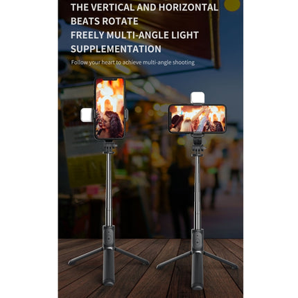 Q02S Fill Light Bluetooth Selfie Stick Tripod Mobile Phone Holder, Q02S(Black), Q02S(White)