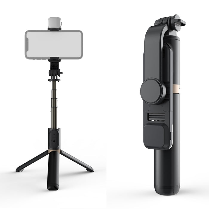 Q03S Fülllicht Bluetooth Selfie Stick Stativ Handyhalter, Q03S (Schwarz), Q03S (Weiß)