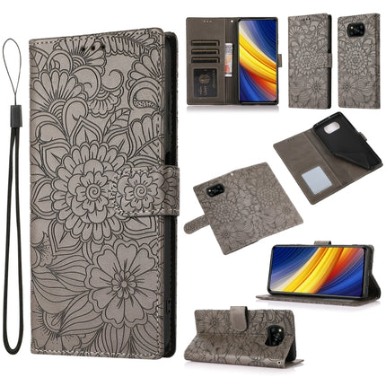 Skin Feel Embossed Sunflower Horizontal Flip Leather Case with Holder & Card Slots & Wallet & Lanyard, For Xiaomi POCO X3 NFC / X3 Pro / X3, For Xiaomi Redmi K40 / K40 Pro / Poco F3, For Xiaomi Mi 10T Lite 5G, For Xiaomi Mi 11
