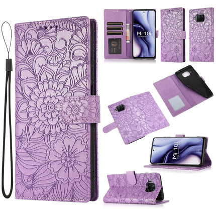 Skin Feel Embossed Sunflower Horizontal Flip Leather Case with Holder & Card Slots & Wallet & Lanyard, For Xiaomi POCO X3 NFC / X3 Pro / X3, For Xiaomi Redmi K40 / K40 Pro / Poco F3, For Xiaomi Mi 10T Lite 5G, For Xiaomi Mi 11