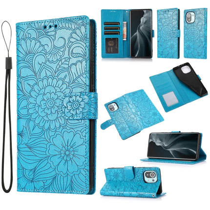 Skin Feel Embossed Sunflower Horizontal Flip Leather Case with Holder & Card Slots & Wallet & Lanyard, For Xiaomi POCO X3 NFC / X3 Pro / X3, For Xiaomi Redmi K40 / K40 Pro / Poco F3, For Xiaomi Mi 10T Lite 5G, For Xiaomi Mi 11