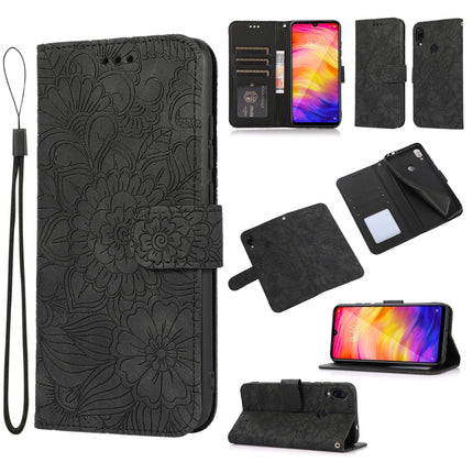 Skin Feel Embossed Sunflower Horizontal Flip Leather Case with Holder & Card Slots & Wallet & Lanyard, For Xiaomi Redmi Note 9 Pro, For Xiaomi Mi CC9, For Xiaomi Redmi 8A, For Xiaomi Redmi Note 7