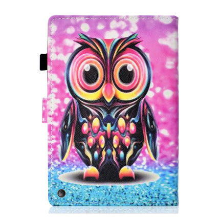 Coloured Drawing Stitching Horizontal Flip Leather Case with Holder & Card Slot & Sleep / Wake-up Function, For Amazon Fire HD 10 (2021)