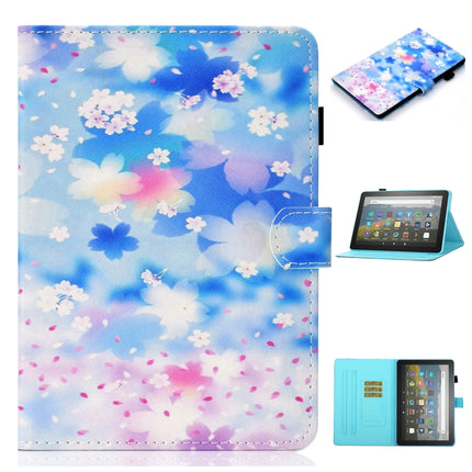 Coloured Drawing Stitching Horizontal Flip Leather Case with Holder & Card Slot & Sleep / Wake-up Function, For Amazon Fire HD 10 (2021)