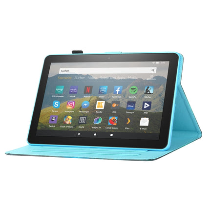 Coloured Drawing Stitching Horizontal Flip Leather Case with Holder & Card Slot & Sleep / Wake-up Function, For Amazon Fire HD 10 (2021)