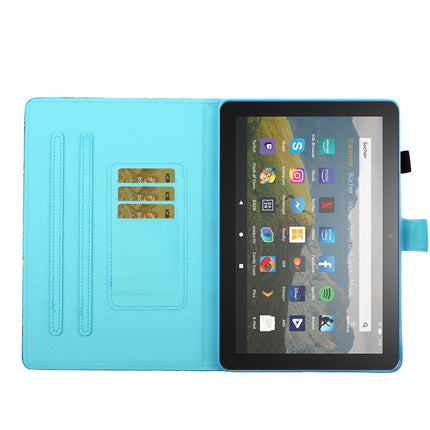 Coloured Drawing Stitching Horizontal Flip Leather Case with Holder & Card Slot & Sleep / Wake-up Function, For Amazon Fire HD 10 (2021)