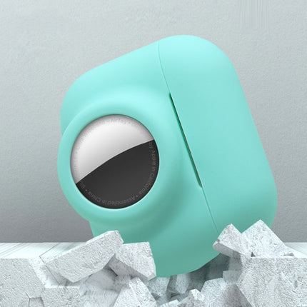 2 in 1 Stoßfeste Silikon-Schutzhülle mit vollständiger Abdeckung für AirPods Pro / AirTag