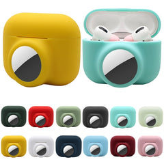 2 in 1 Shockproof Full Coverage Silicone Protective Case, For AirPods Pro / AirTag