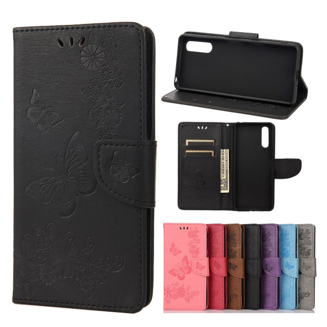 Vintage Embossed Floral Butterfly Pattern Horizontal Flip Leather Case with Card Slot & Holder & Wallet & Lanyard, For Samsung Galaxy A22 5G, For Sony Xperia 10 III, For Xiaomi Mi 11