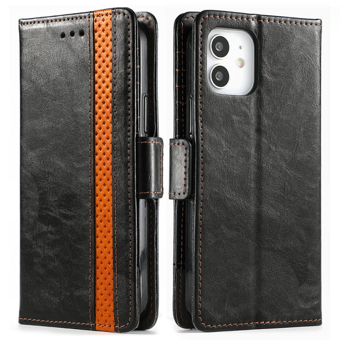 CaseNeo Business Splicing Dual Magnetic Buckle Horizontal Flip PU Leather Case with Holder & Card Slots & Wallet, For iPhone 11 Pro Max
