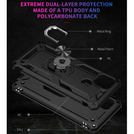 Shockproof TPU + PC Protective Case with 360 Degree Rotating Holder, For OPPO A15