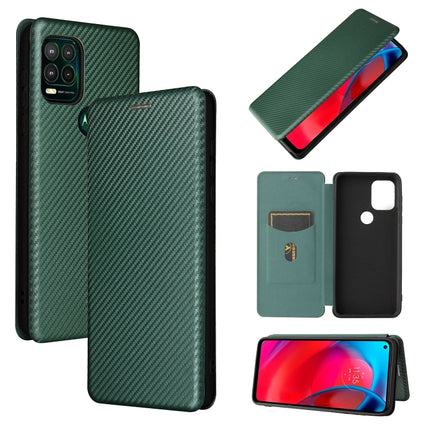 Carbon Fiber Texture Magnetic Horizontal Flip TPU + PC + PU Leather Case with Card Slot, For Motorola Moto G Stylus 5G, For Vivo V21e, For ZTE Nubia Red Magic 6R