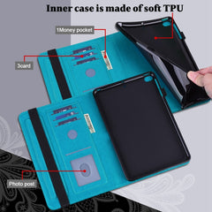 Lace Flower Embossing Pattern Horizontal Flip Leather Case with Holder & Card Slots & Wallet & Photo Frame & Sleep / Wake-up Function, For Amazon Kindle Fire HD 8 2020 / HD 8 Plus 2020, For Amazon Kindle Fire HD 10 2019 / 2018 / 2017 / 2016