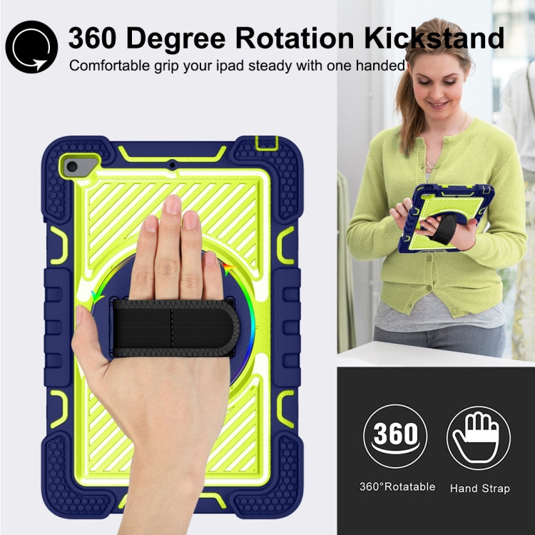 360-Grad-Drehung, kontrastfarbene, stoßfeste Silikon- und PC-Hülle mit Halterung, Handgriffschlaufe und Schultergurt, für iPad mini (2019)/4, für Samsung Galaxy Tab A7 10.4 (2020) T500/T505