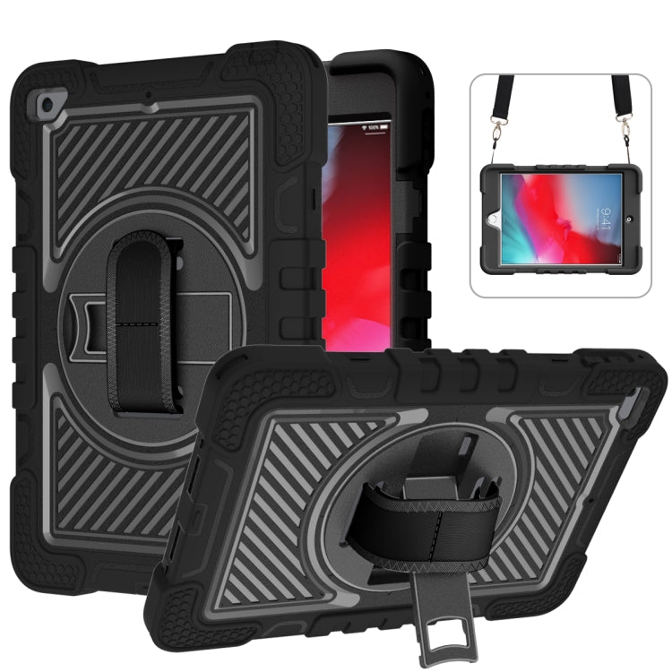 360-Grad-Drehung, kontrastfarbene, stoßfeste Silikon- und PC-Hülle mit Halterung, Handgriffschlaufe und Schultergurt, für iPad mini (2019)/4, für Samsung Galaxy Tab A7 10.4 (2020) T500/T505