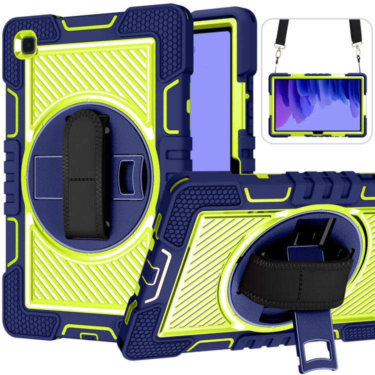 360-Grad-Drehung, kontrastfarbene, stoßfeste Silikon- und PC-Hülle mit Halterung, Handgriffschlaufe und Schultergurt, für iPad mini (2019)/4, für Samsung Galaxy Tab A7 10.4 (2020) T500/T505