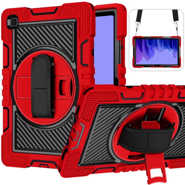 360-Grad-Drehung, kontrastfarbene, stoßfeste Silikon- und PC-Hülle mit Halterung, Handgriffschlaufe und Schultergurt, für iPad mini (2019)/4, für Samsung Galaxy Tab A7 10.4 (2020) T500/T505