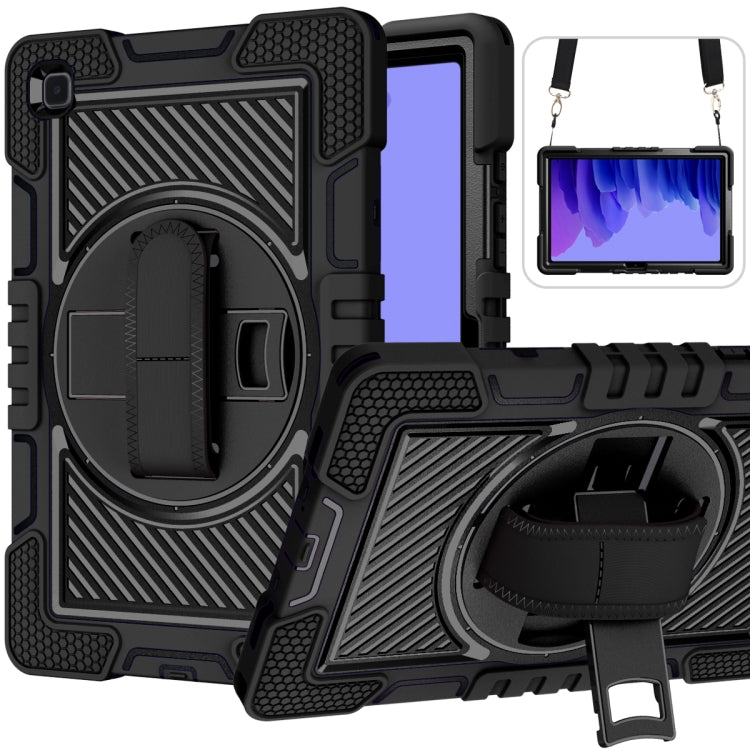 360-Grad-Drehung, kontrastfarbene, stoßfeste Silikon- und PC-Hülle mit Halterung, Handgriffschlaufe und Schultergurt, für iPad mini (2019)/4, für Samsung Galaxy Tab A7 10.4 (2020) T500/T505
