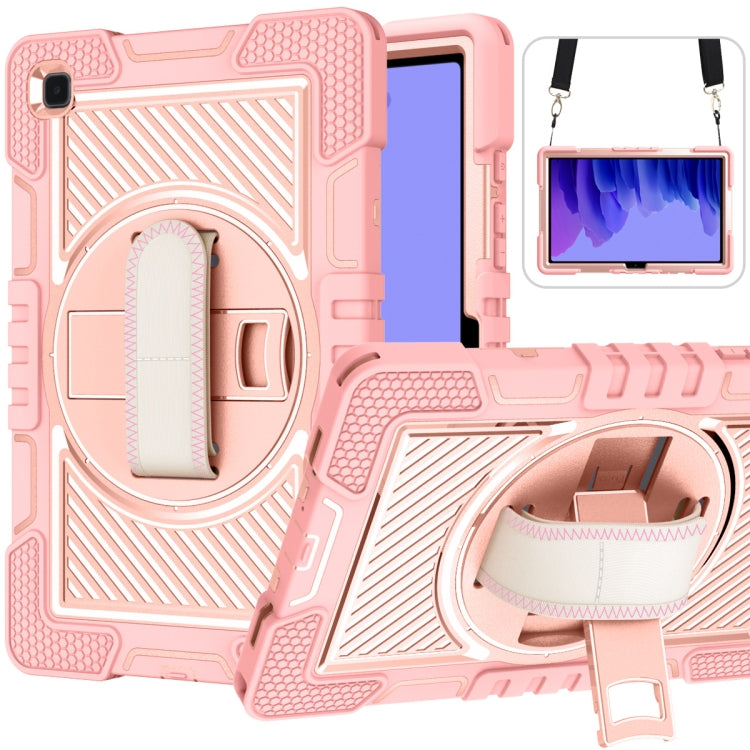 360-Grad-Drehung, kontrastfarbene, stoßfeste Silikon- und PC-Hülle mit Halterung, Handgriffschlaufe und Schultergurt, für iPad mini (2019)/4, für Samsung Galaxy Tab A7 10.4 (2020) T500/T505