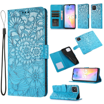 Skin Feel Embossed Sunflower Horizontal Flip Leather Case with Holder & Card Slots & Wallet & Lanyard, For Huawei nova 8 SE, For Huawei nova 7 SE, For Huawei nova 7 Pro 5G, For Huawei Y6p