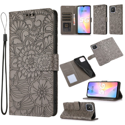 Skin Feel Embossed Sunflower Horizontal Flip Leather Case with Holder & Card Slots & Wallet & Lanyard, For Huawei nova 8 SE, For Huawei nova 7 SE, For Huawei nova 7 Pro 5G, For Huawei Y6p