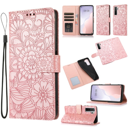 Skin Feel Embossed Sunflower Horizontal Flip Leather Case with Holder & Card Slots & Wallet & Lanyard, For Huawei nova 8 SE, For Huawei nova 7 SE, For Huawei nova 7 Pro 5G, For Huawei Y6p
