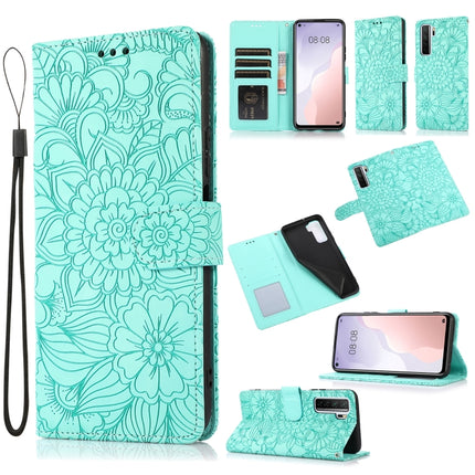 Skin Feel Embossed Sunflower Horizontal Flip Leather Case with Holder & Card Slots & Wallet & Lanyard, For Huawei nova 8 SE, For Huawei nova 7 SE, For Huawei nova 7 Pro 5G, For Huawei Y6p