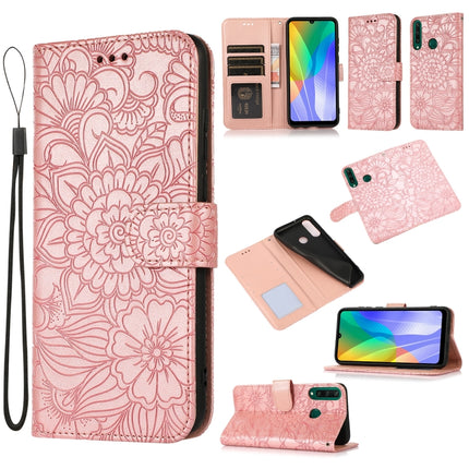 Skin Feel Embossed Sunflower Horizontal Flip Leather Case with Holder & Card Slots & Wallet & Lanyard, For Huawei nova 8 SE, For Huawei nova 7 SE, For Huawei nova 7 Pro 5G, For Huawei Y6p