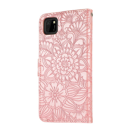 Skin Feel Embossed Sunflower Horizontal Flip Leather Case with Holder & Card Slots & Wallet & Lanyard, For Huawei Y5p, For Huawei P smart 2020, For Huawei P40 Pro, For Huawei P40 lite